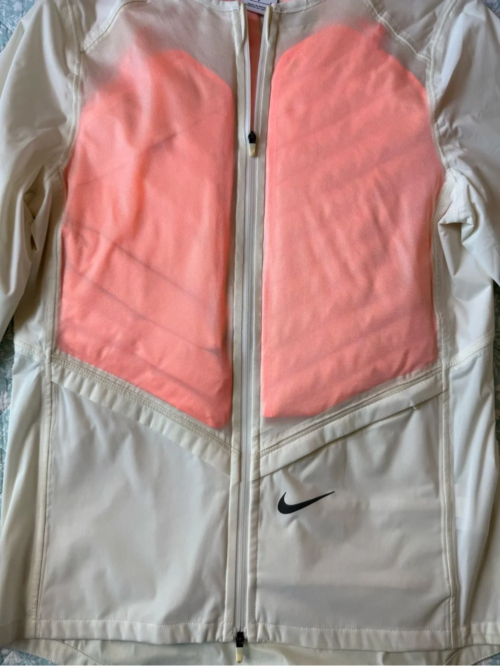 Nike Women’s Cream & Coral Lightweight Zip Utility Jacket